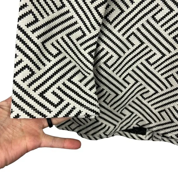 Anthropologie W5 Black White Herringbone Top Size S - Picture 3 of 8